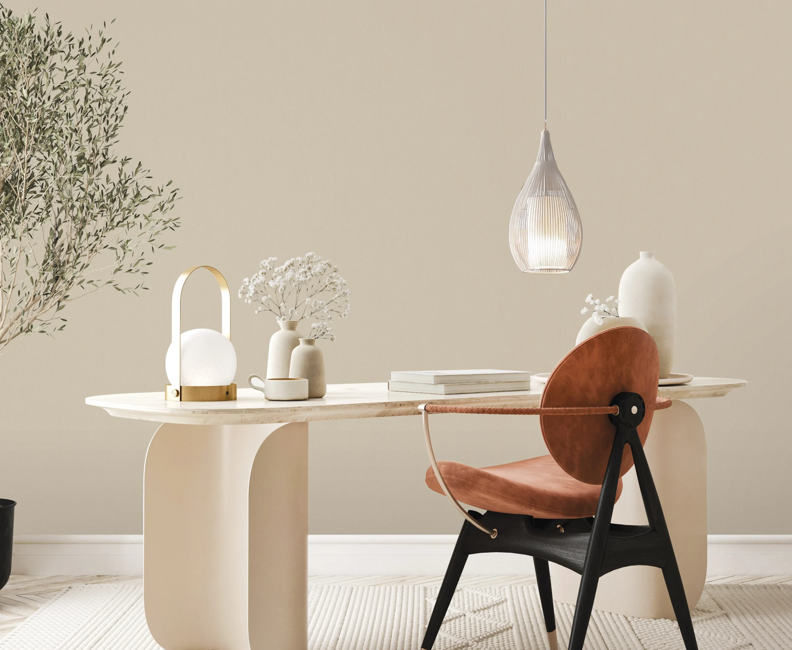 Beige Embossed Wallpaper – Neutral Sophistication (24201-9)